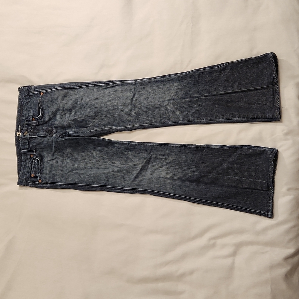 7 For All Mankind Women's Blue Boot Cut Jeans